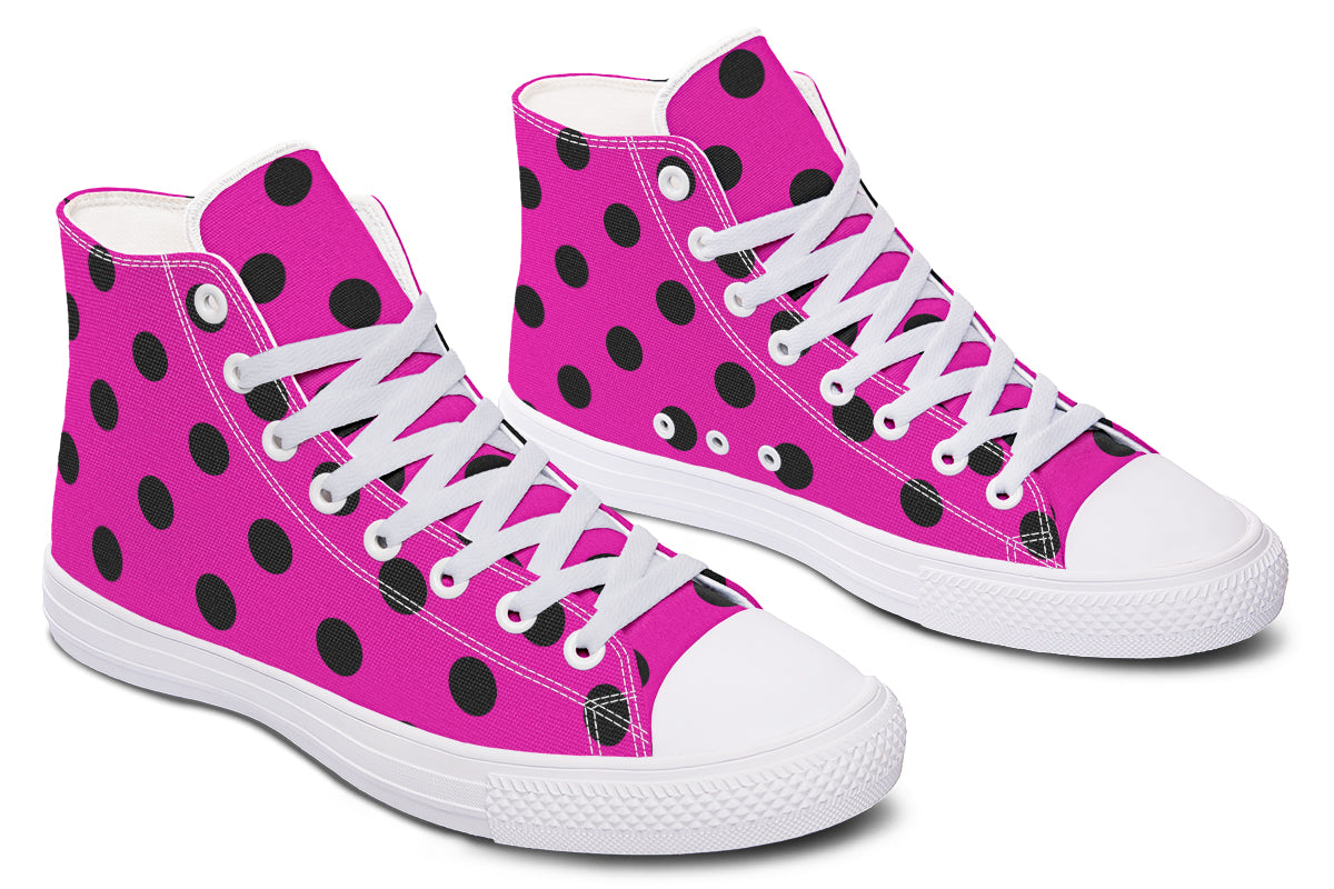 Pretty In Pink Polka Dot High Tops