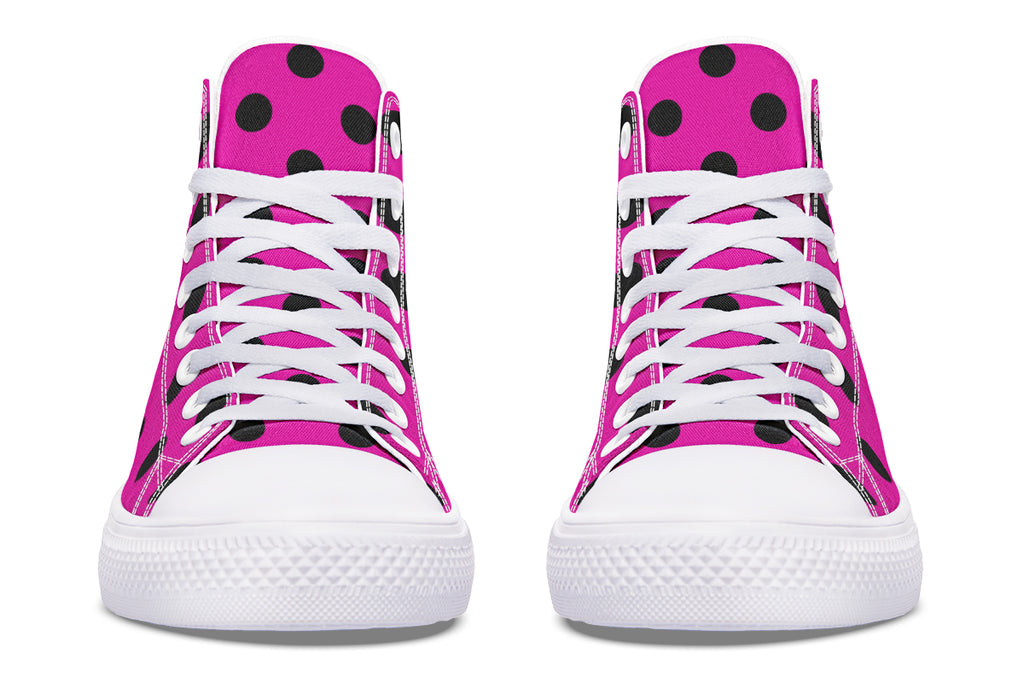 Pretty In Pink Polka Dot High Tops