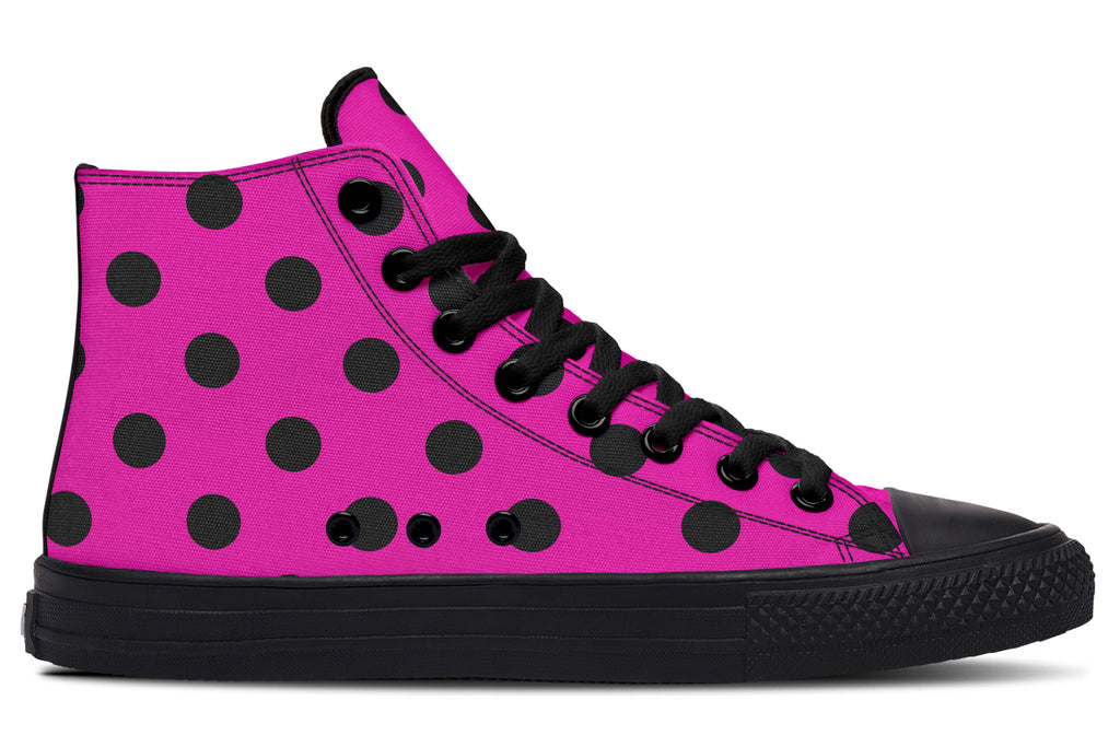 Pretty In Pink Polka Dot High Tops