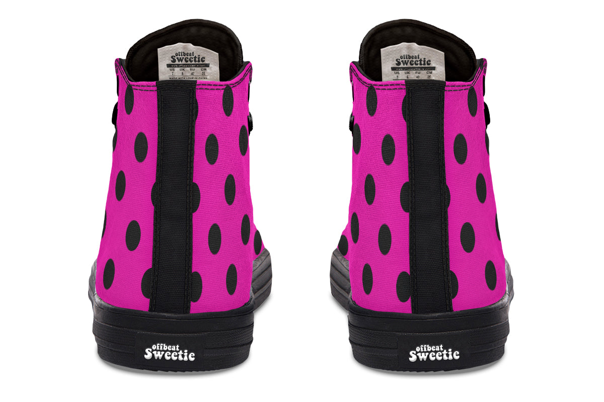 Pretty In Pink Polka Dot High Tops