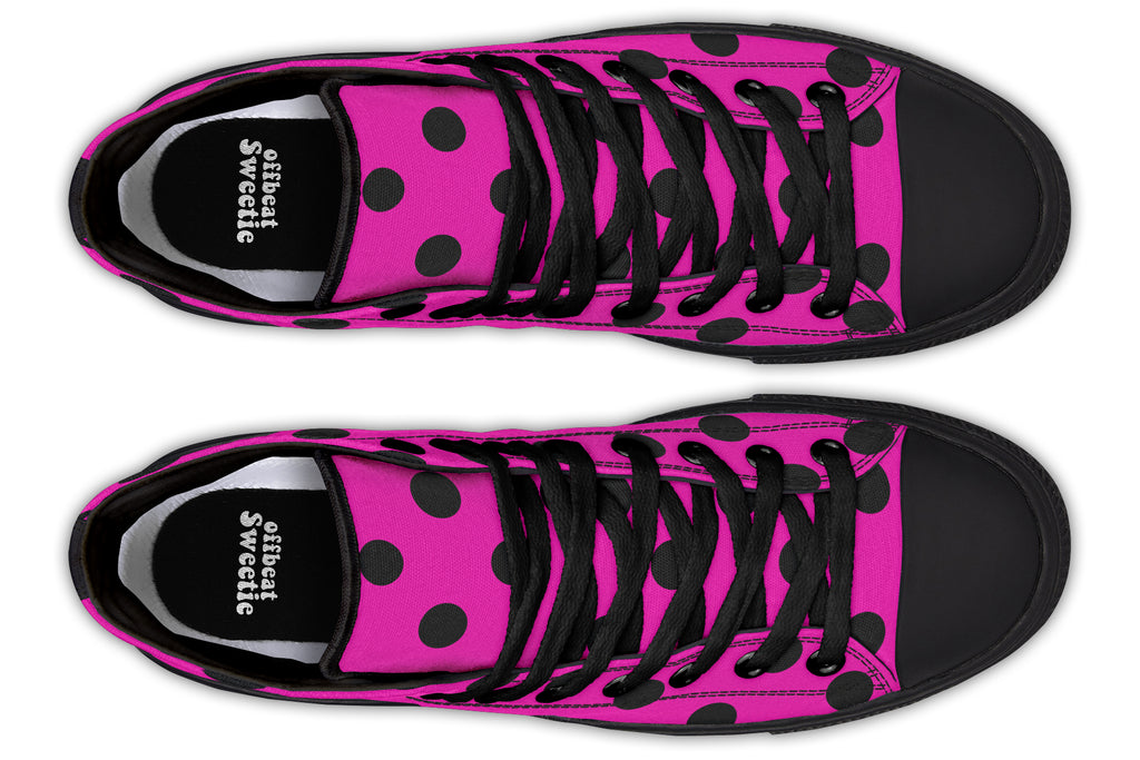 Pretty In Pink Polka Dot High Tops