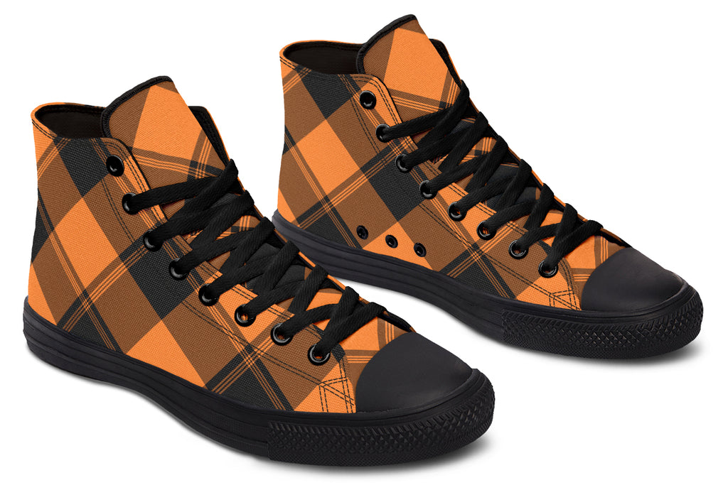 Pumpkin Pop Plaid High Tops