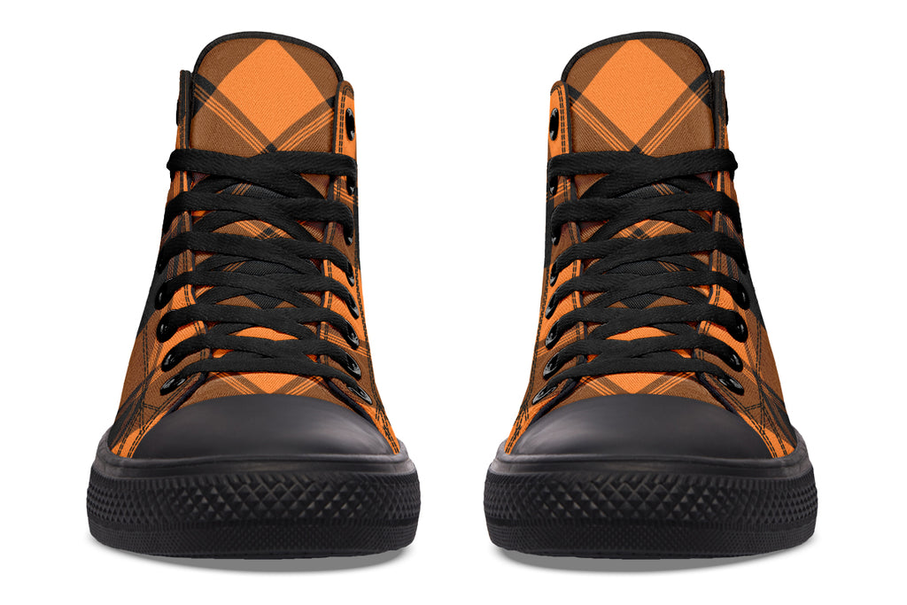 Pumpkin Pop Plaid High Tops