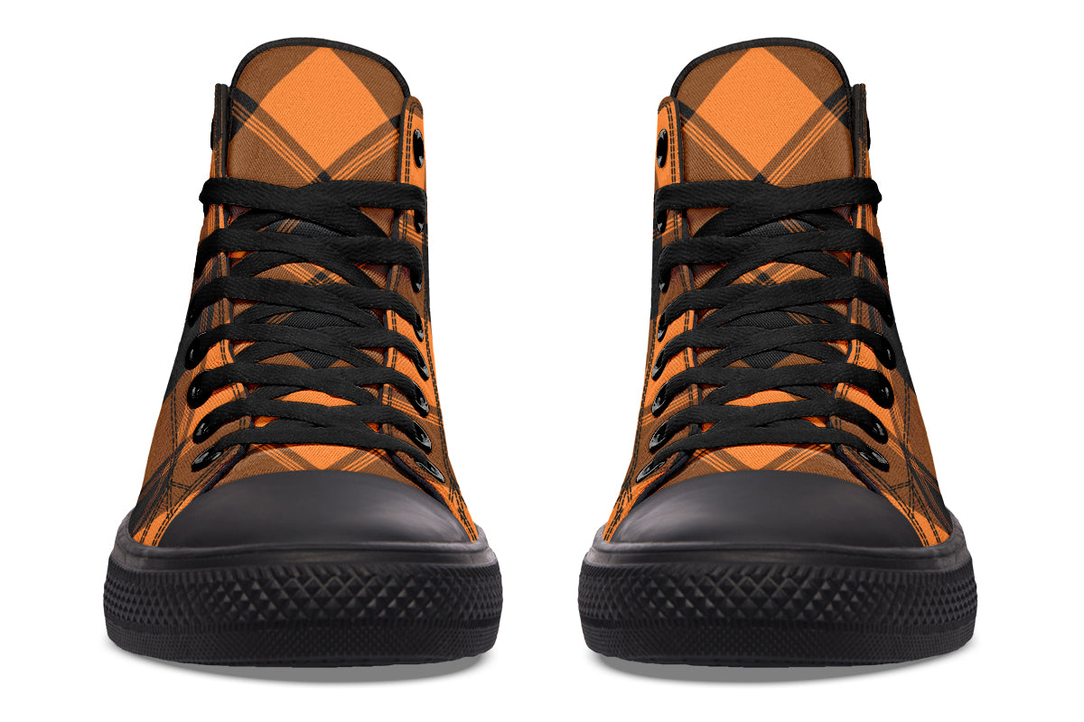 Pumpkin Pop Plaid High Tops