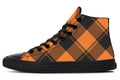 Pumpkin Pop Plaid High Tops