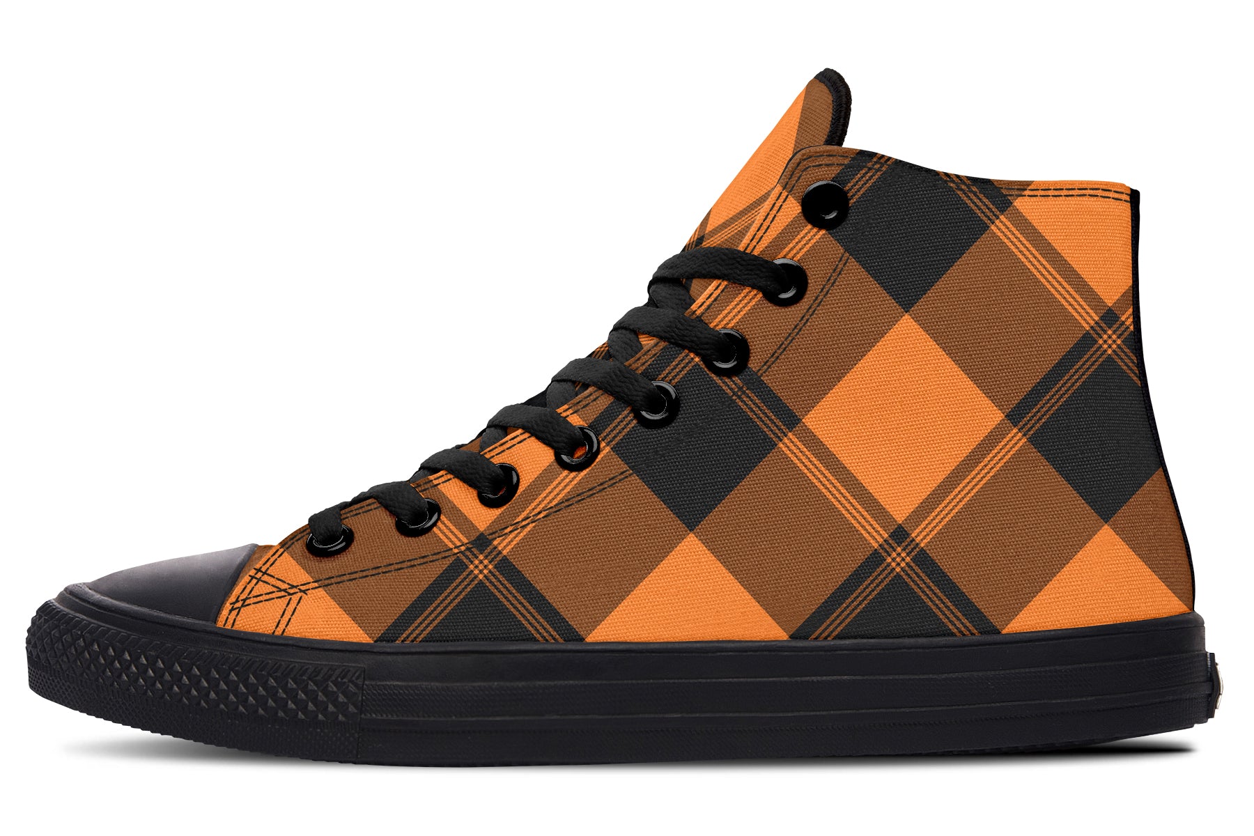 Pumpkin Pop Plaid High Tops