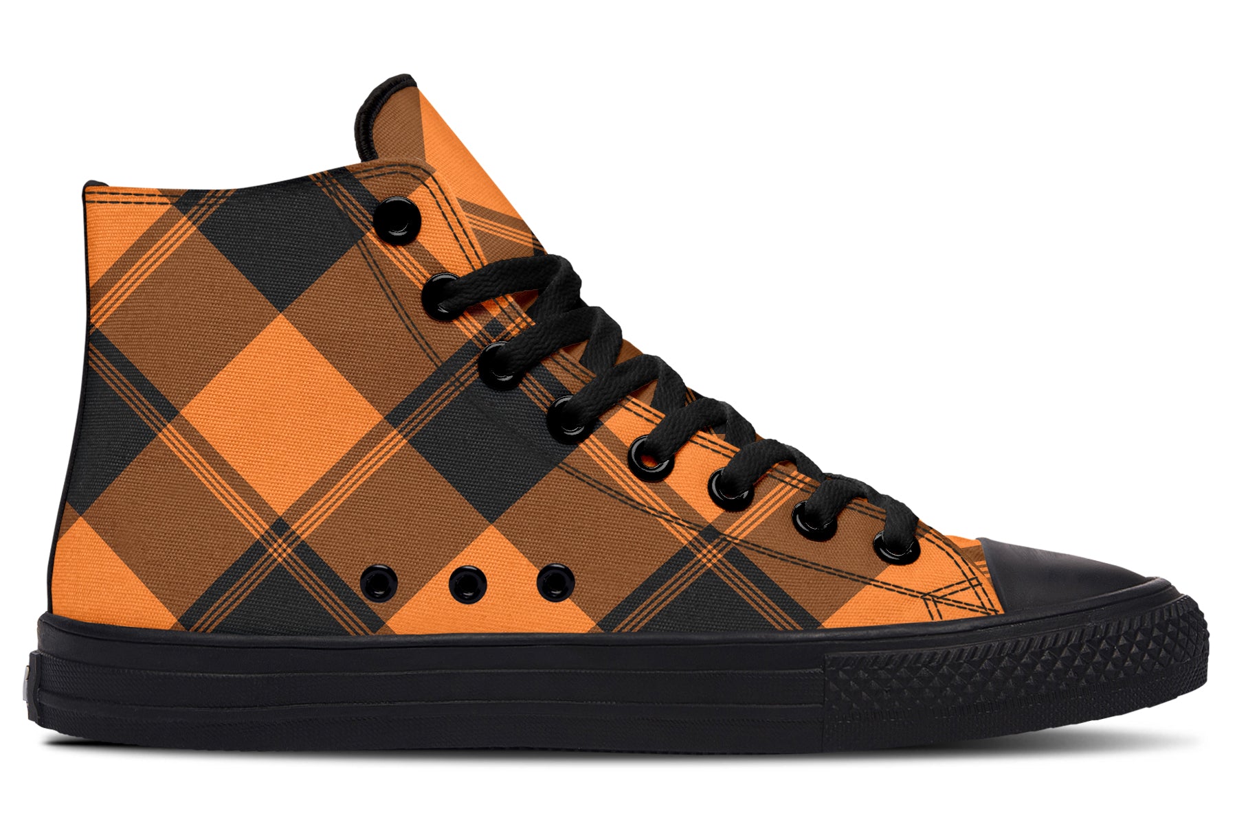 Pumpkin Pop Plaid High Tops