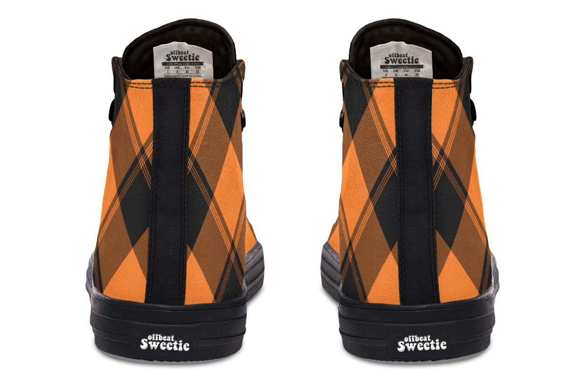 Pumpkin Pop Plaid High Tops