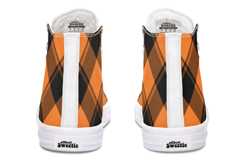 Pumpkin Pop Plaid High Tops