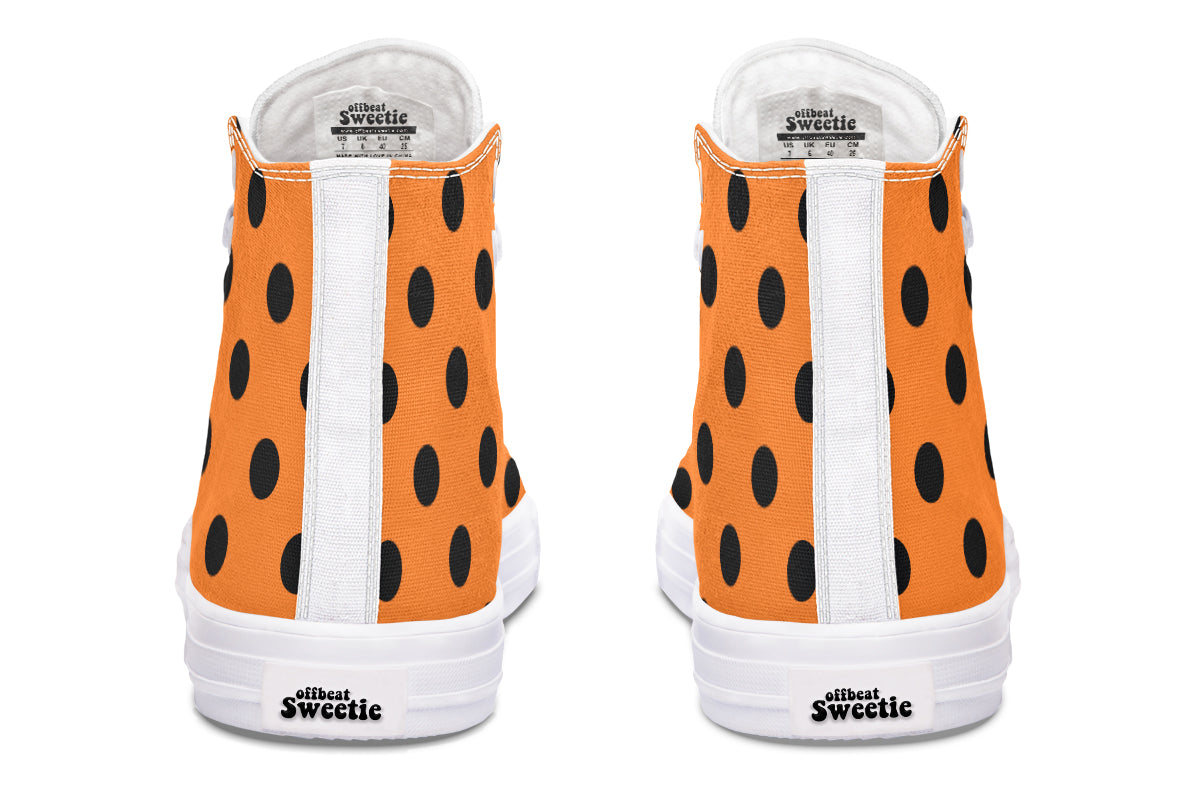 Pumpkin Pop Polka Dot High Tops