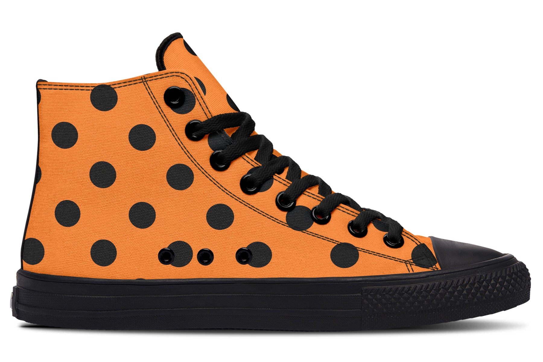 Pumpkin Pop Polka Dot High Tops (Wide)