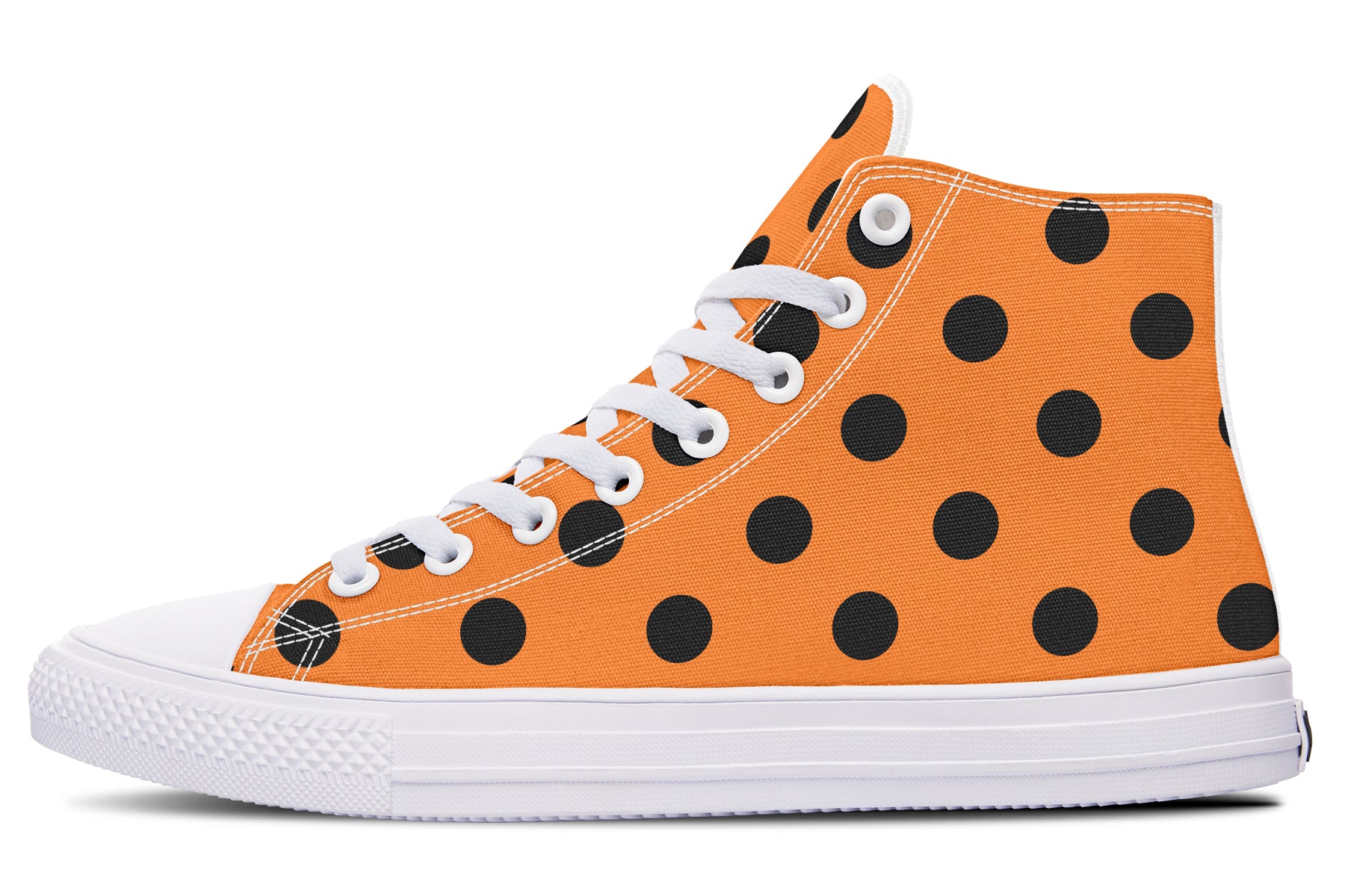 Pumpkin Pop Polka Dot High Tops (Wide)