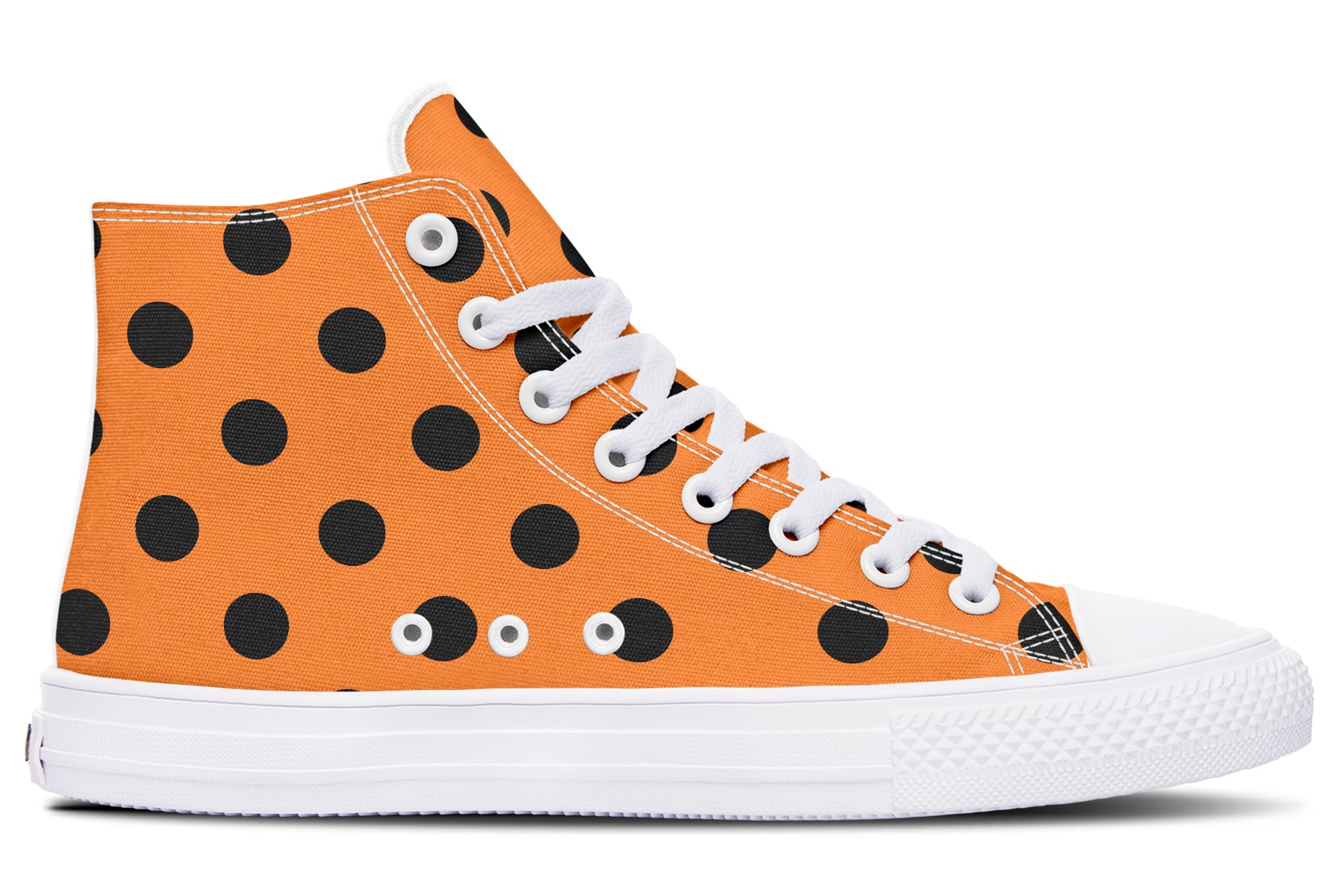 Pumpkin Pop Polka Dot High Tops (Wide)