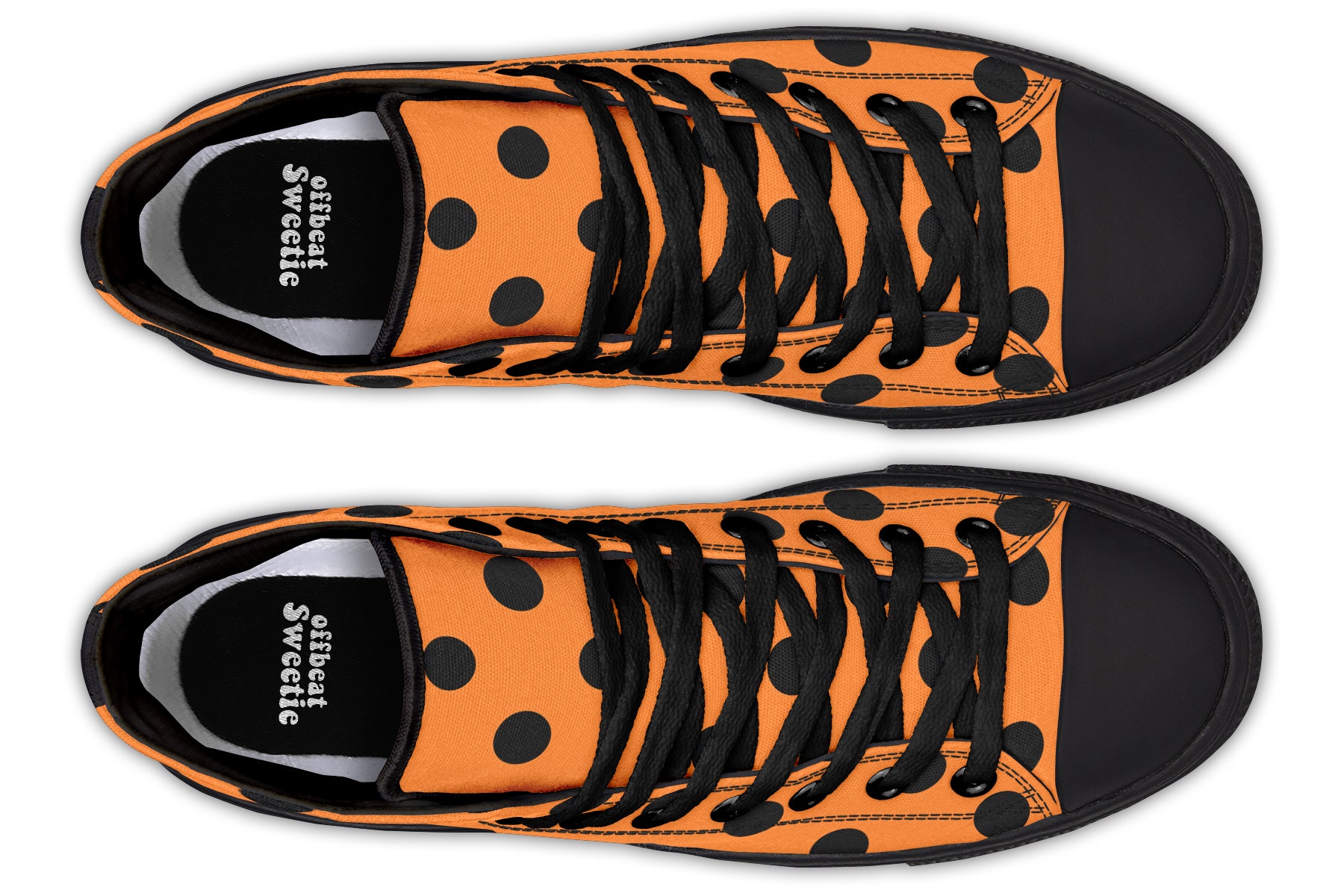 Pumpkin Pop Polka Dot High Tops (Wide)