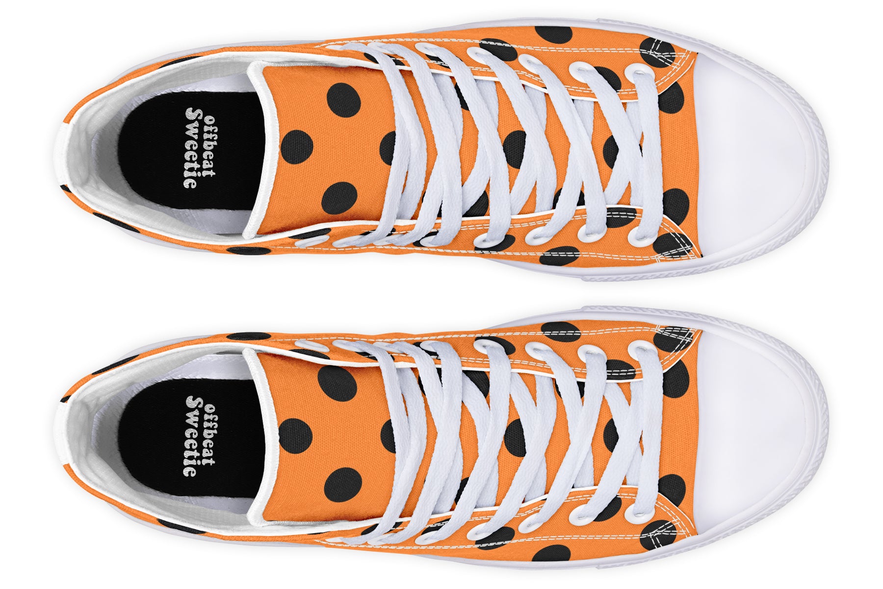 Pumpkin Pop Polka Dot High Tops (Wide)