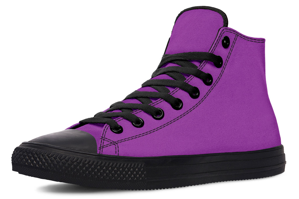 Purple And Pink Mismatch High Tops - Offbeat Sweetie