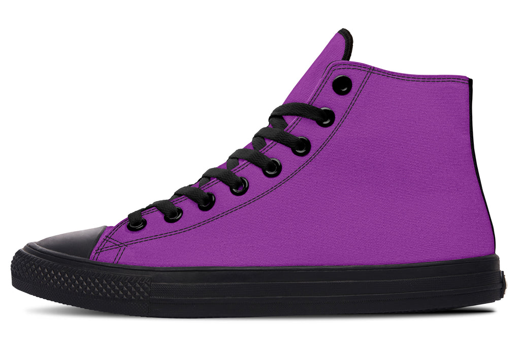 Purple And Pink Mismatch High Tops - Offbeat Sweetie