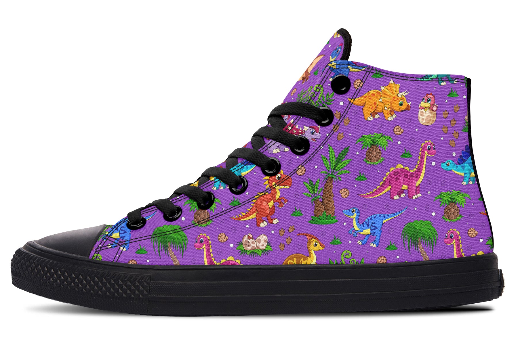 Purple Baby Dinos High Tops - Offbeat Sweetie