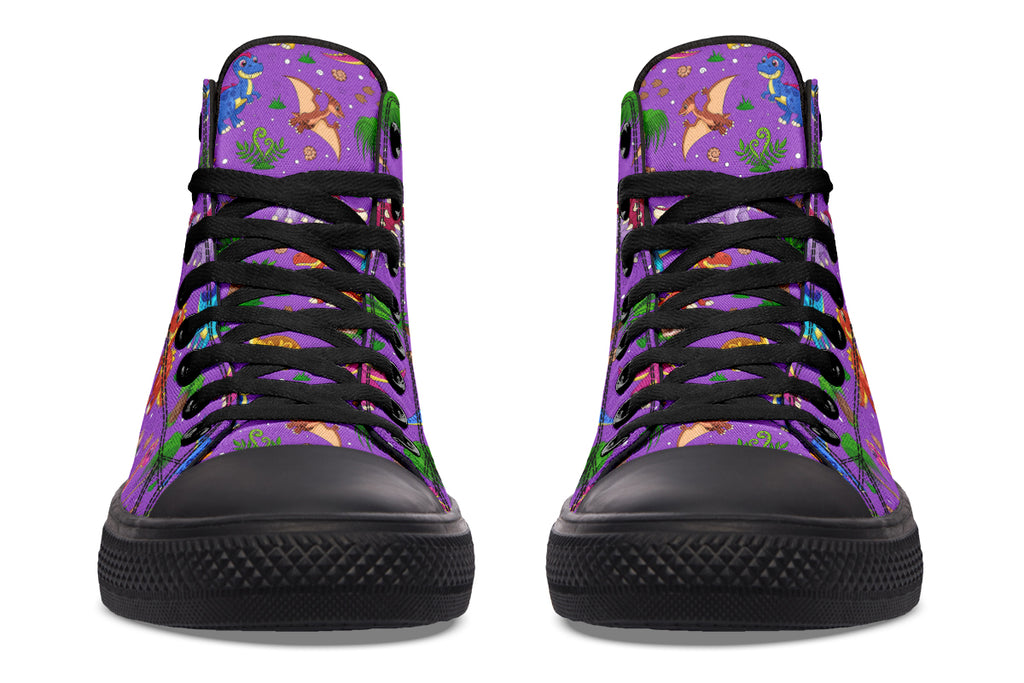 Purple Baby Dinos High Tops (Wide)