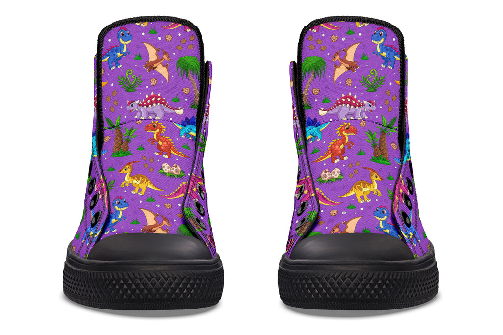 Purple Baby Dinos High Tops (Wide)