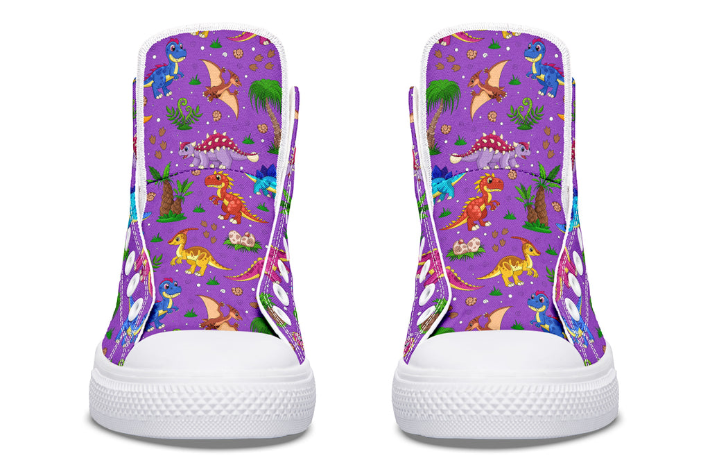 Purple Baby Dinos High Tops (Wide)