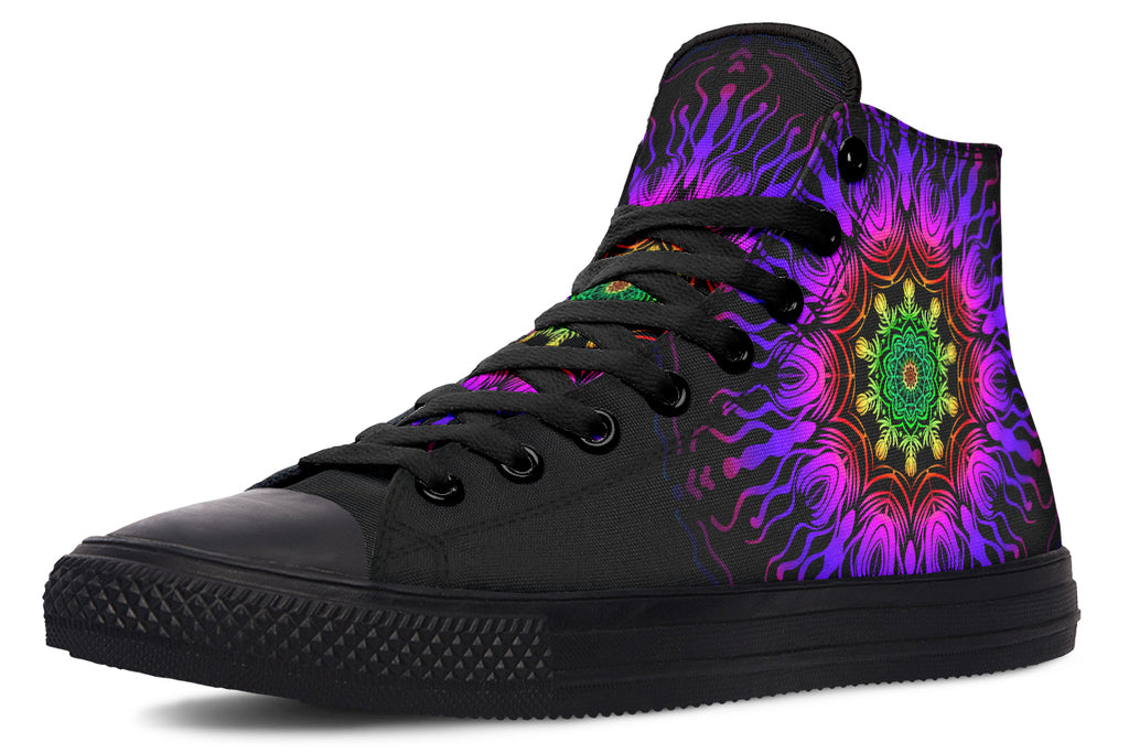 Purple Haze Mandala High Tops - Offbeat Sweetie