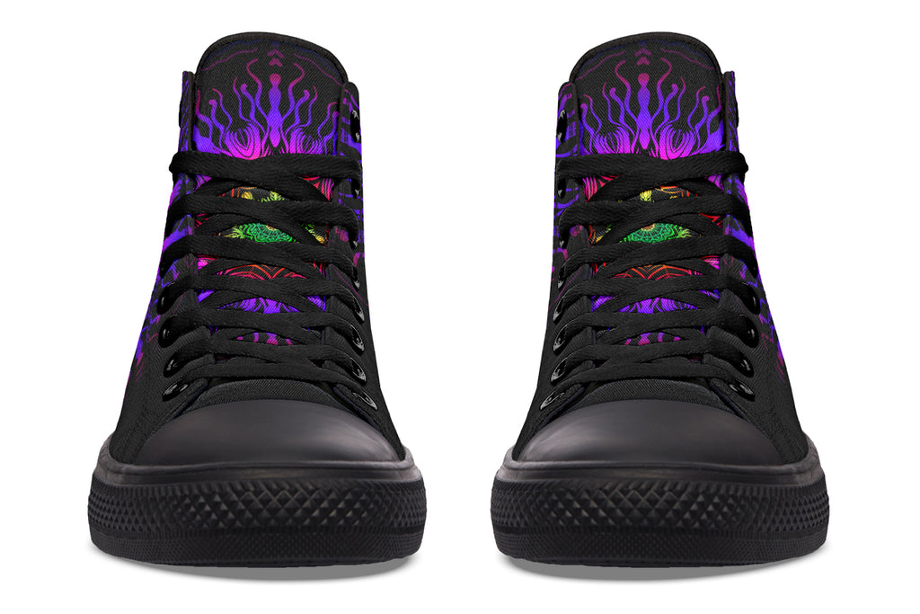 Purple Haze Mandala High Tops - Offbeat Sweetie