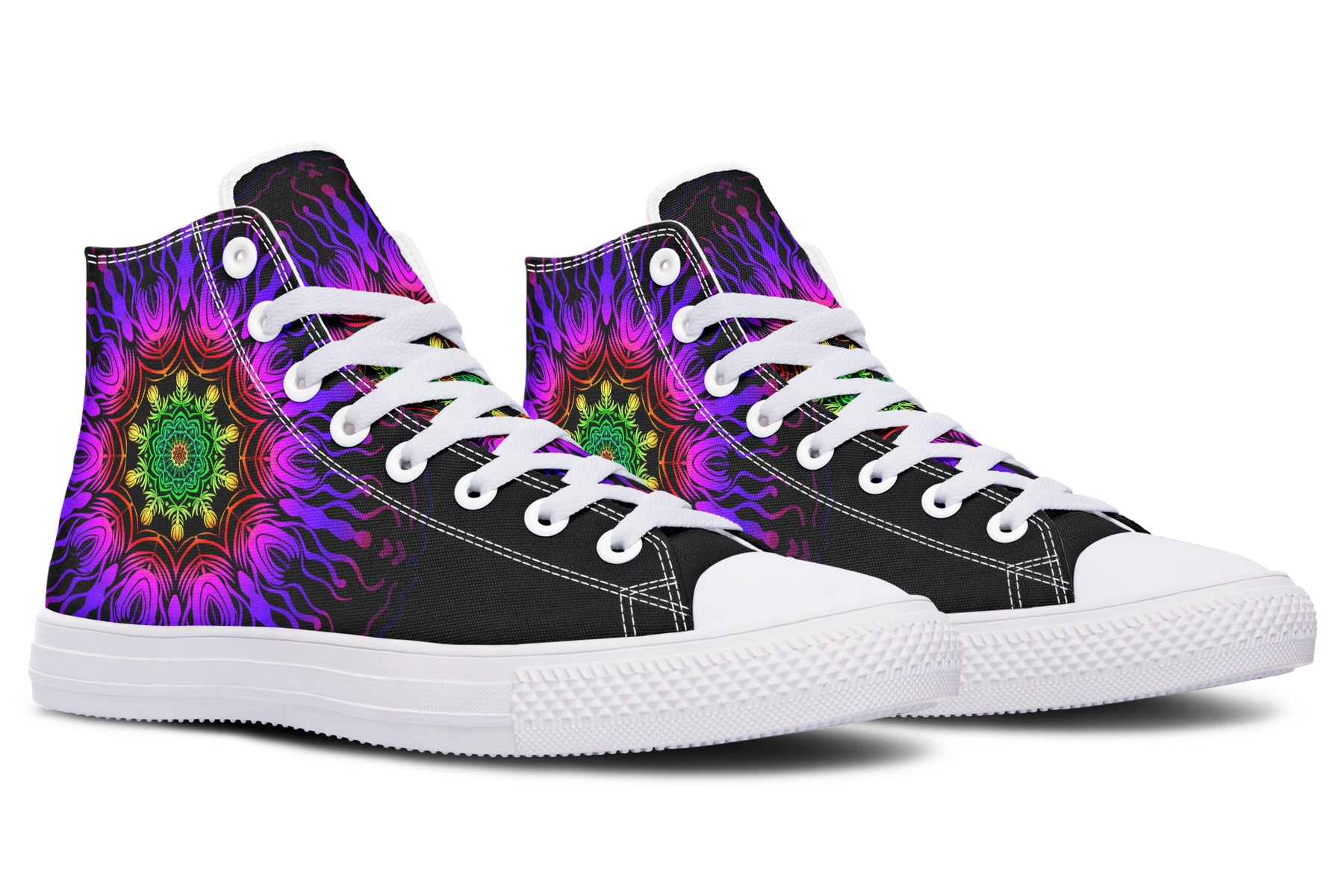 Purple Haze Mandala High Tops - Offbeat Sweetie