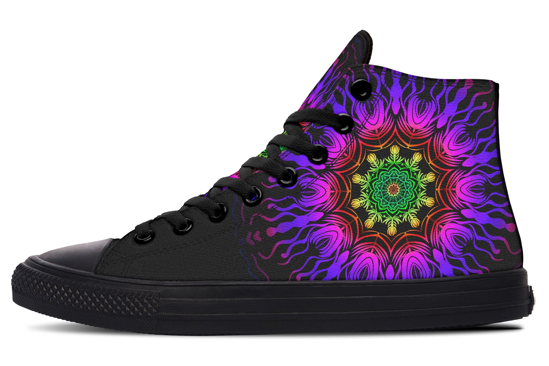 Purple Haze Mandala High Tops - Offbeat Sweetie