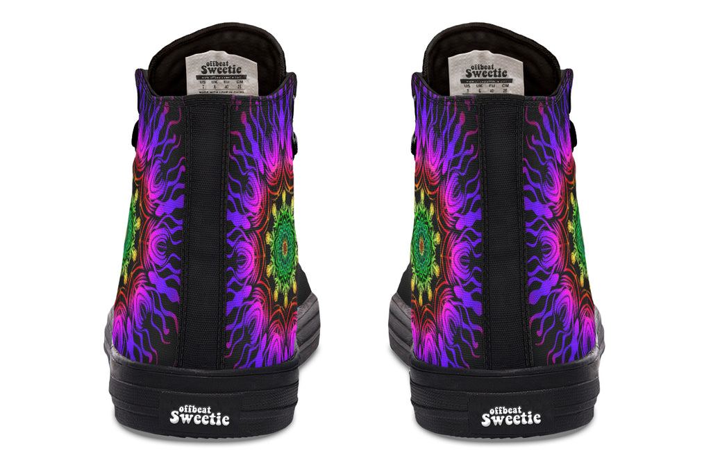 Purple Haze Mandala High Tops - Offbeat Sweetie