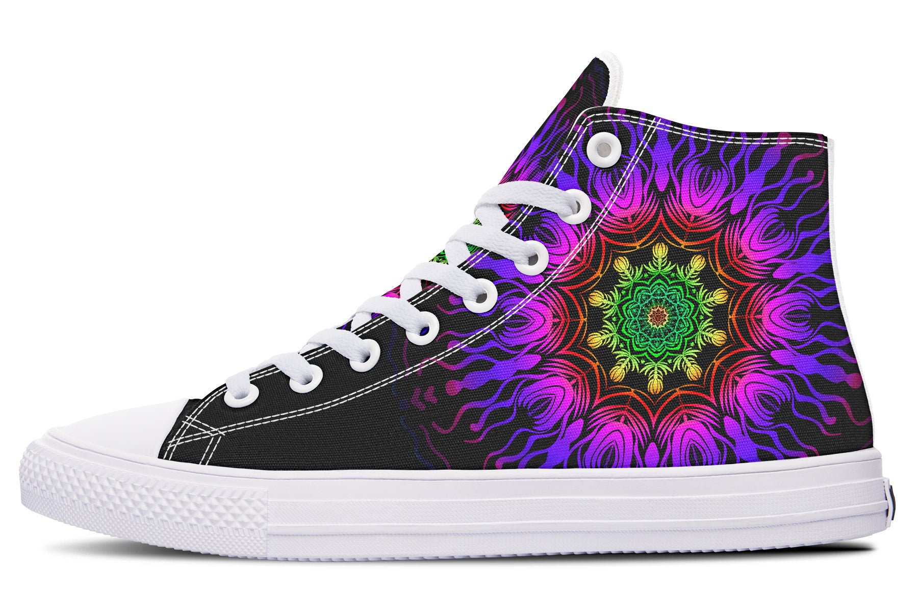 Purple Haze Mandala High Tops - Offbeat Sweetie