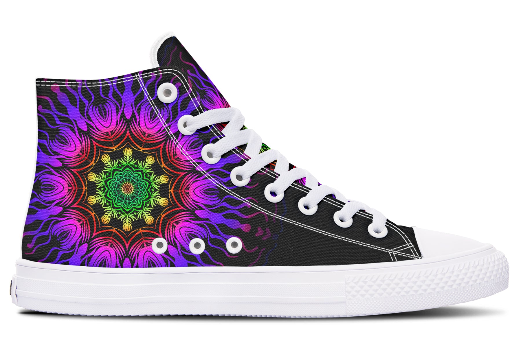 Purple Haze Mandala High Tops - Offbeat Sweetie