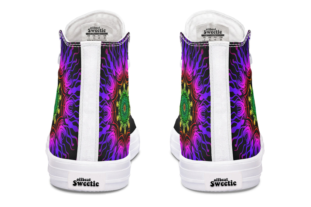 Purple Haze Mandala High Tops - Offbeat Sweetie