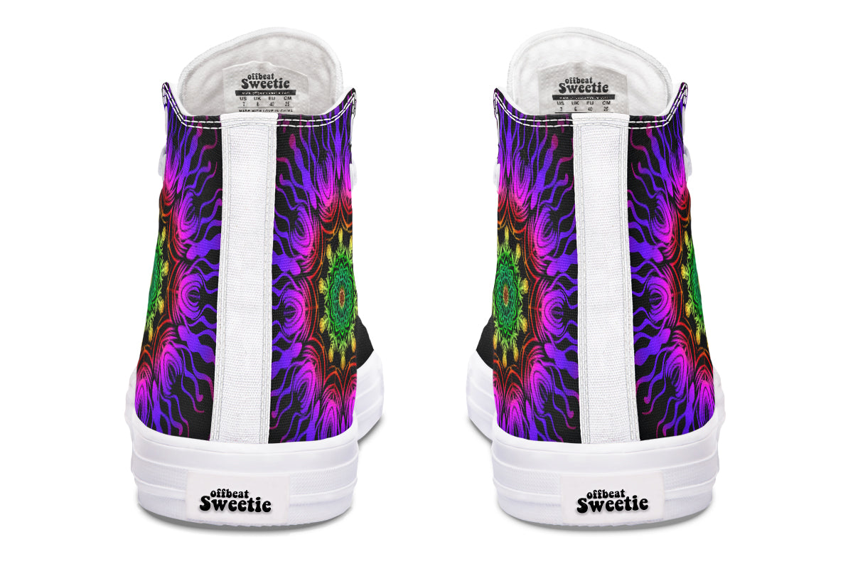 Purple Haze Mandala High Tops - Offbeat Sweetie