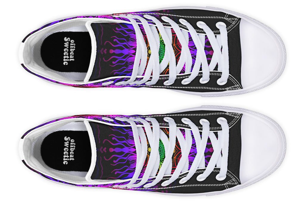 Purple Haze Mandala High Tops - Offbeat Sweetie