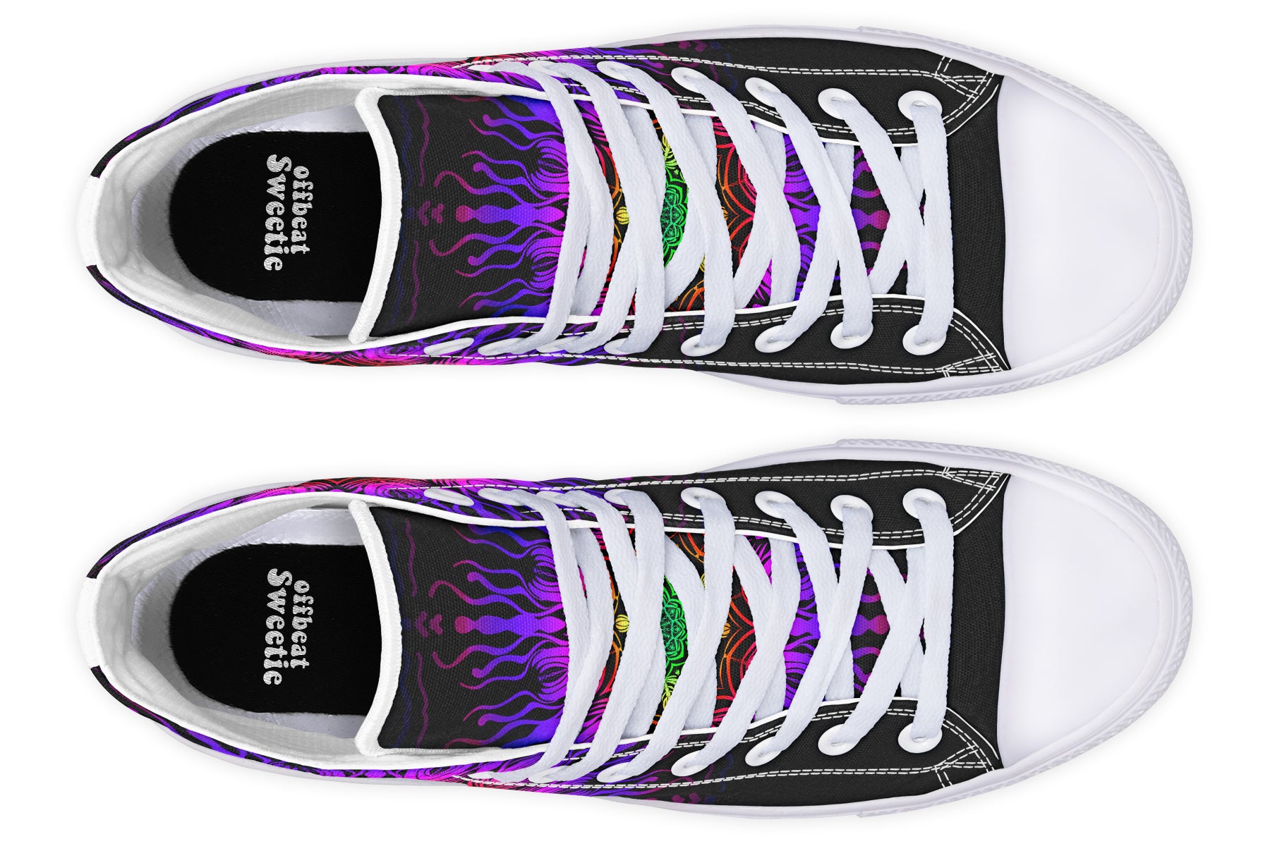 Purple Haze Mandala High Tops - Offbeat Sweetie