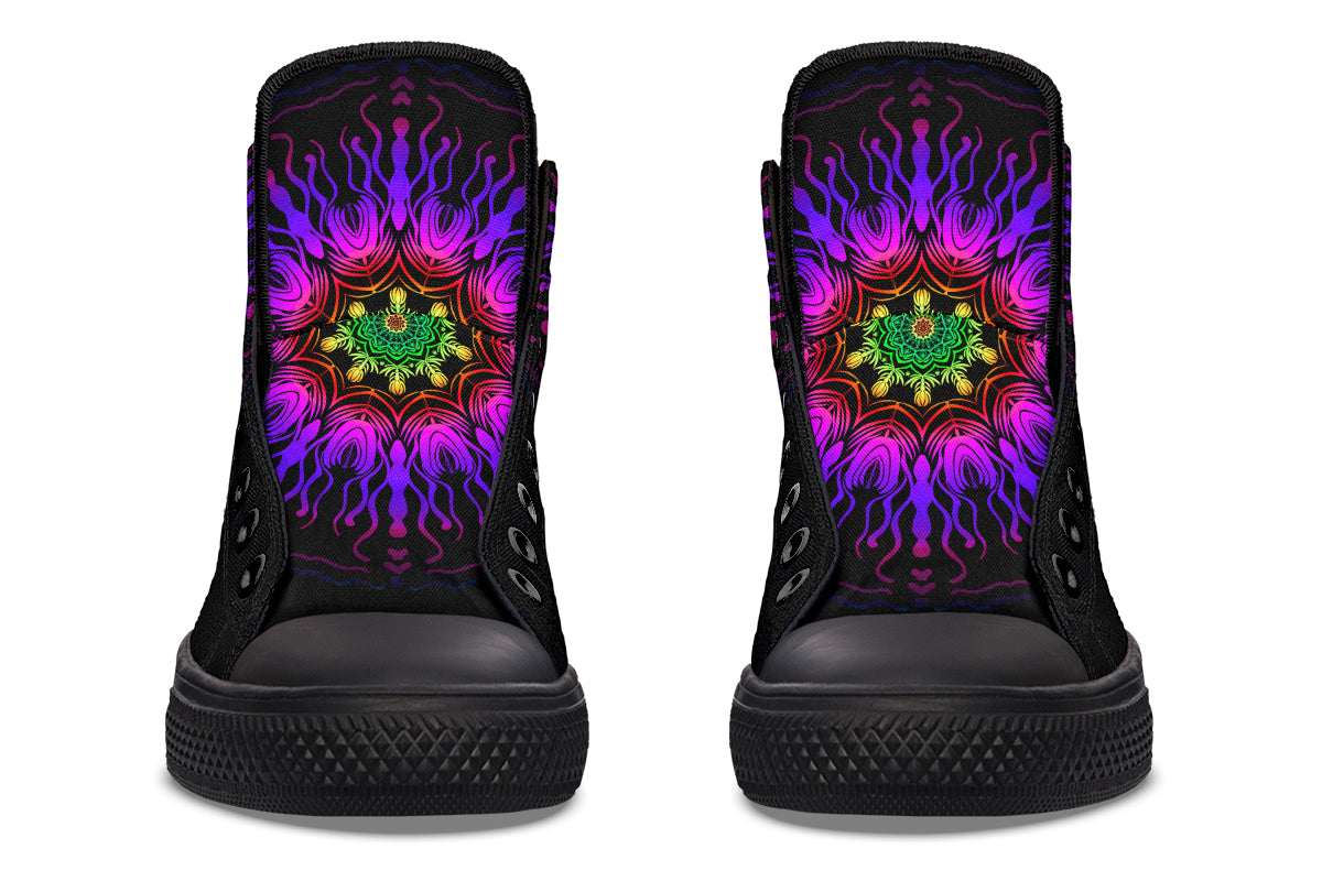 Purple Haze Mandala High Tops (Wide)