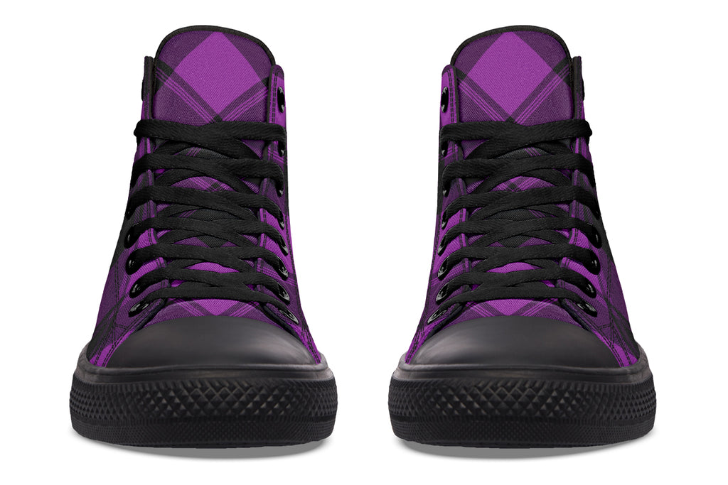 Purple Reign Plaid High Tops