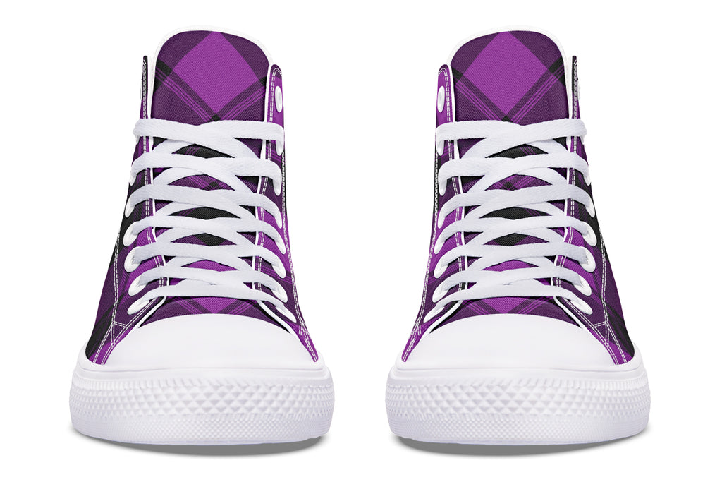 Purple Reign Plaid High Tops