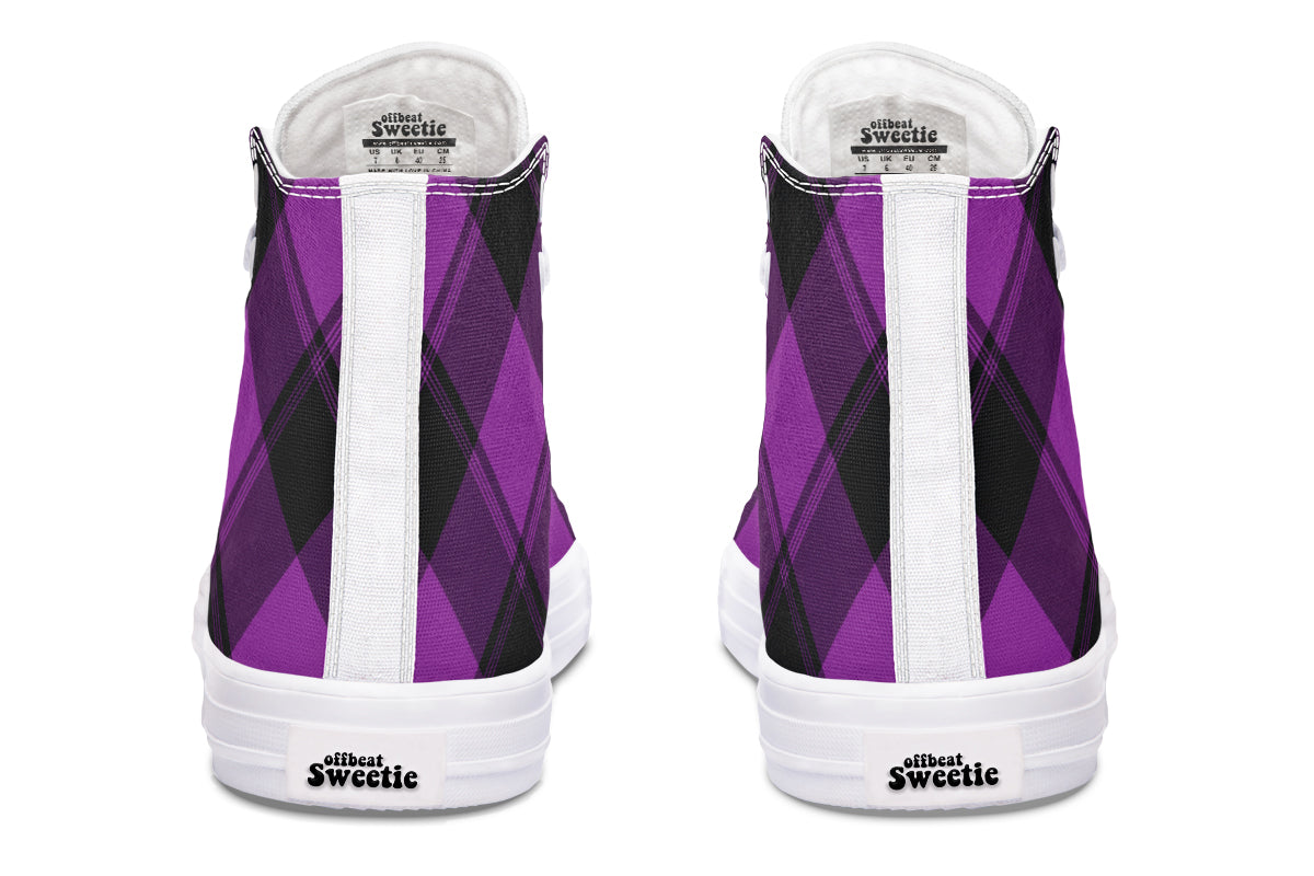 Purple Reign Plaid High Tops
