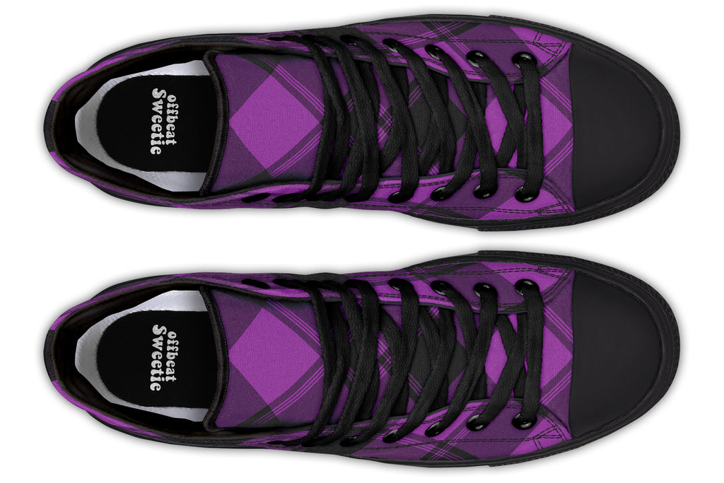 Purple Reign Plaid High Tops