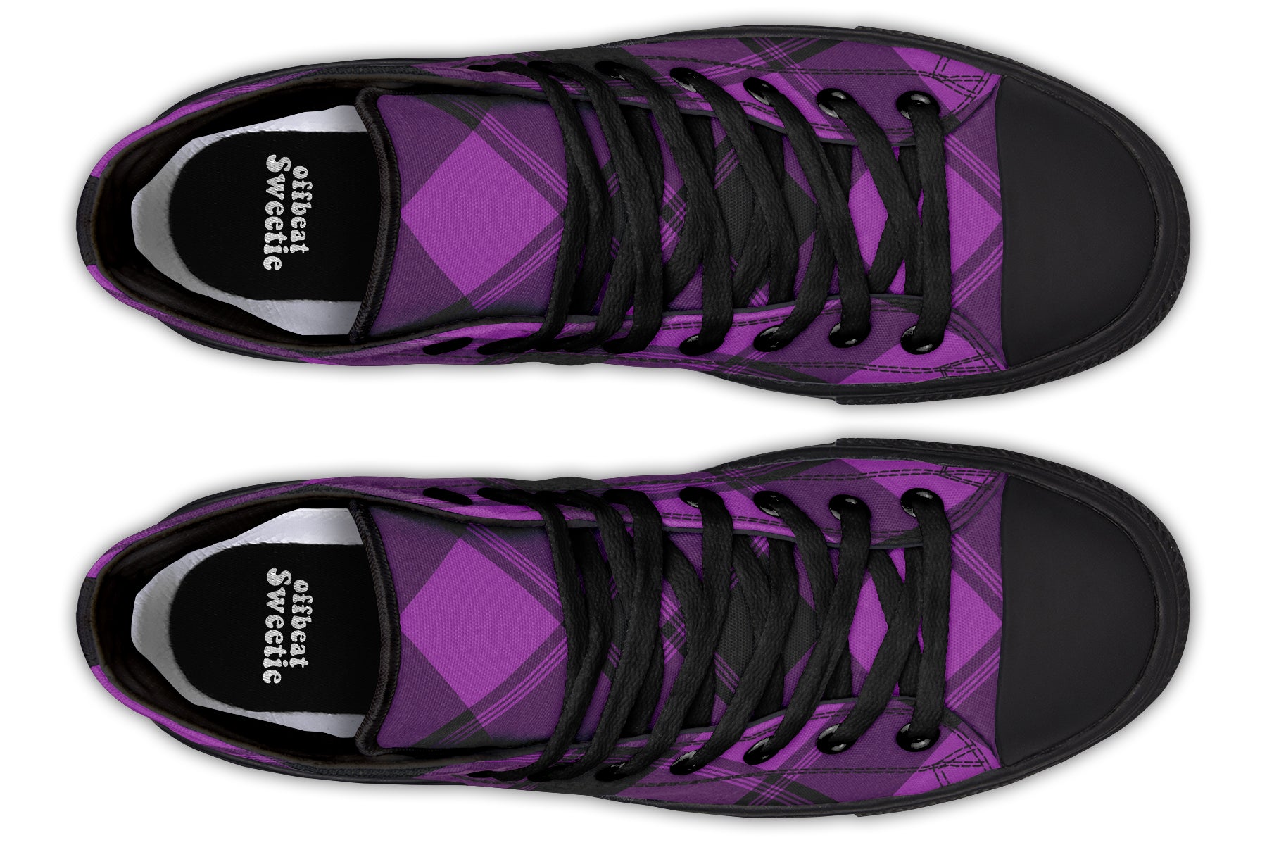 Purple Reign Plaid High Tops