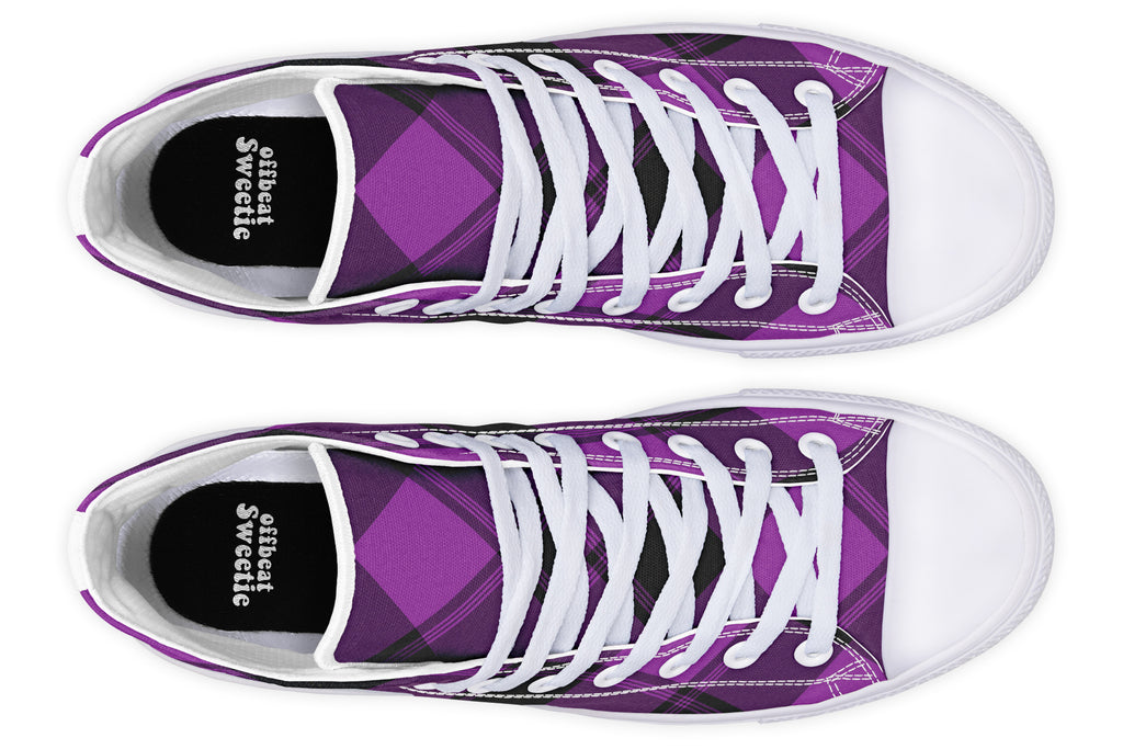 Purple Reign Plaid High Tops