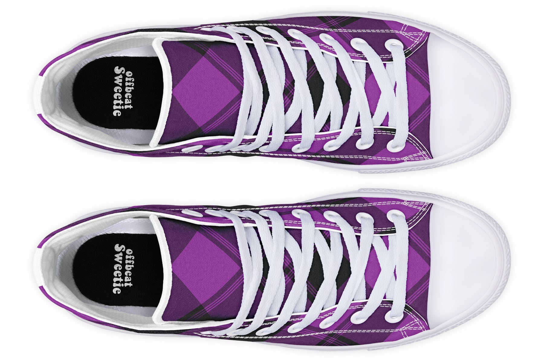 Purple Reign Plaid High Tops