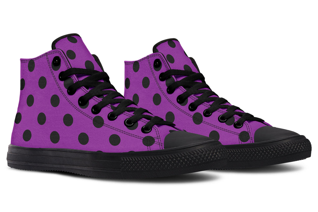 Purple Reign Polka Dot High Tops