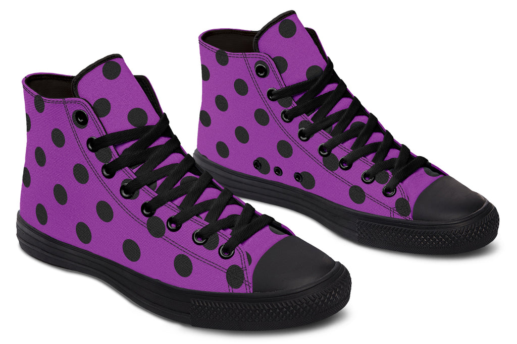 Purple Reign Polka Dot High Tops