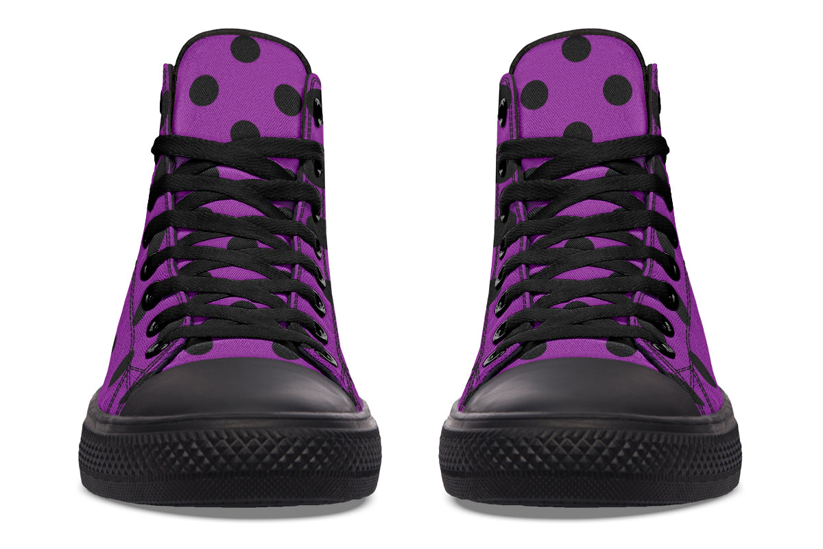 Purple Reign Polka Dot High Tops