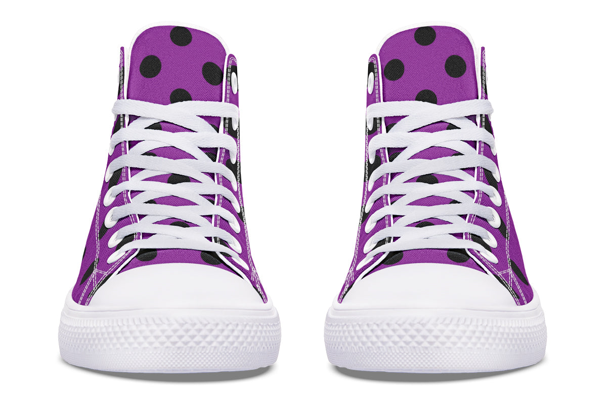 Purple Reign Polka Dot High Tops