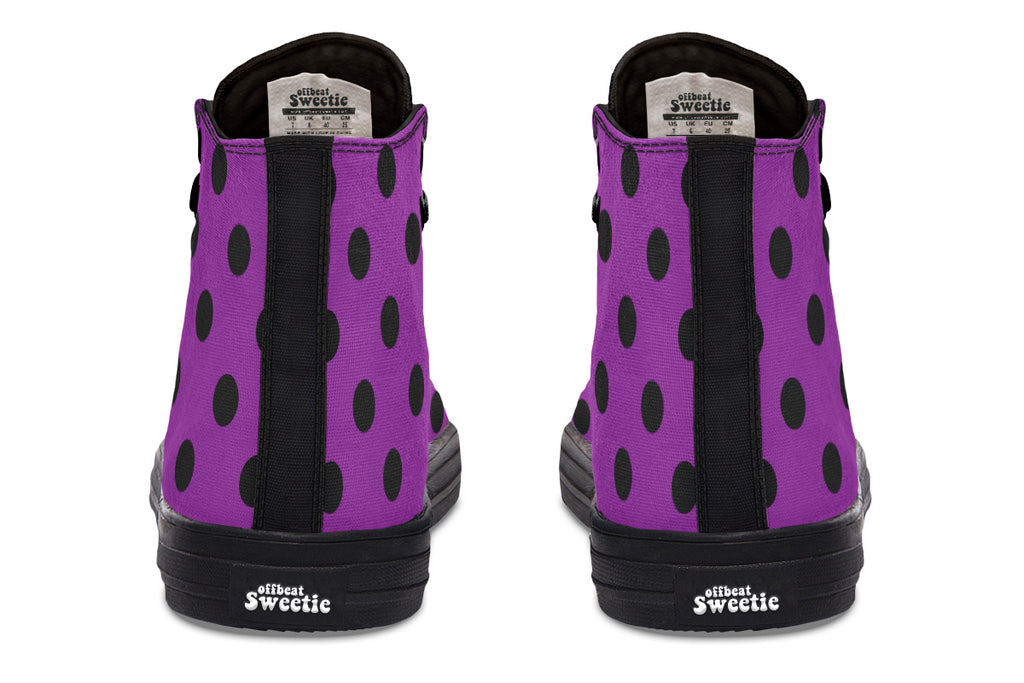 Purple Reign Polka Dot High Tops