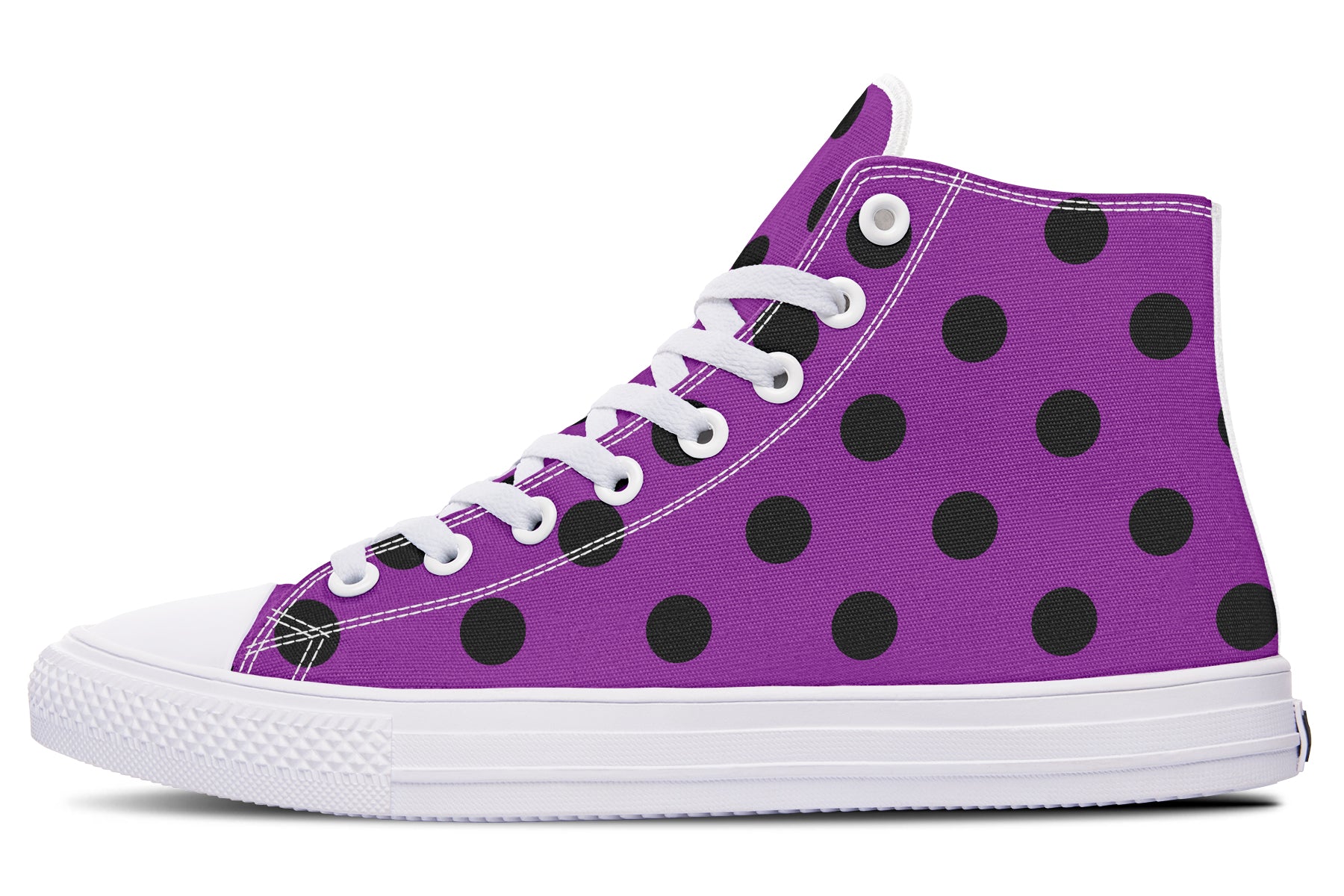 Purple Reign Polka Dot High Tops